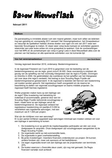 nieuwsflash 9.pdf - Scouting Ba-ow Beetsterzwaag