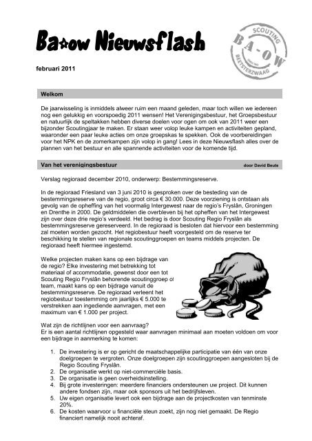 nieuwsflash 9.pdf - Scouting Ba-ow Beetsterzwaag