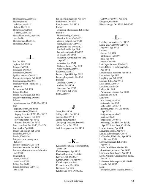 Search by Keyword - American Chemical Society