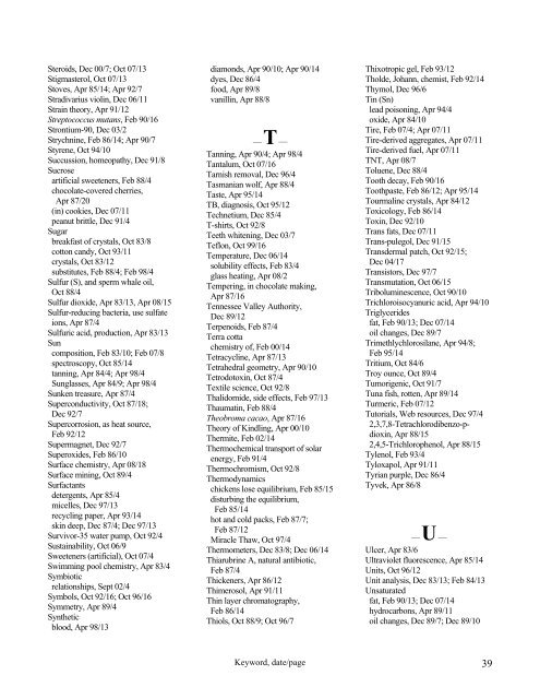 Search by Keyword - American Chemical Society