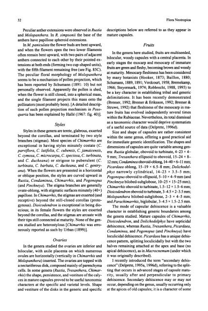 Rondeletieae (Rubiaceae): Part I (Rustia, Tresanthera ... - CNCFlora