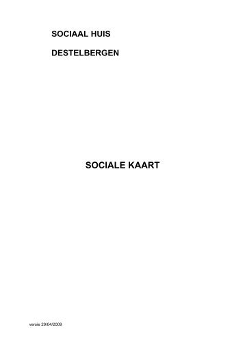 Sociaal Huis / Sociale Kaart - OCMW Destelbergen