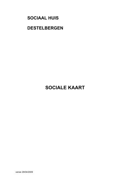 Sociaal Huis / Sociale Kaart - OCMW Destelbergen