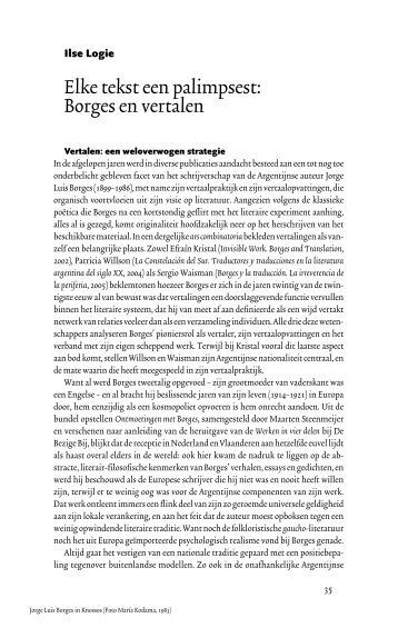 Elke tekst een palimpsest: Borges en vertalen - Tijdschrift Filter