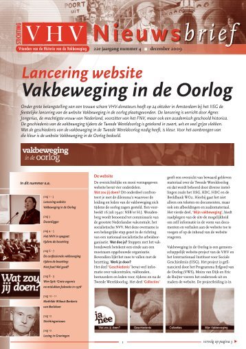 Nieuwsbrief december - Vakbonds Historie