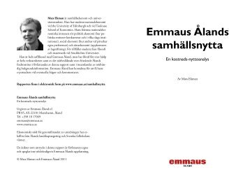 Emmaus Ålands samhällsnytta