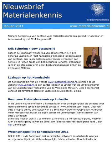 Erik Schuring nieuw bestuurslid Lezingen op het Kennisplein Bond ...