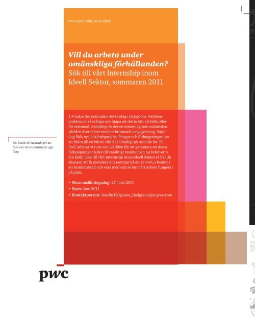 PwC's Internship E-Puben TREDJE DELEN AV ... - HHUS