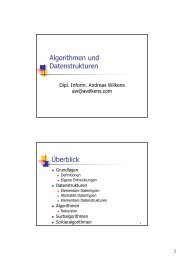 Algorithmen und Datenstrukturen Überblick