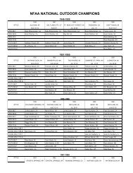 NFAA NATIONAL OUTDOOR CHAMPIONS