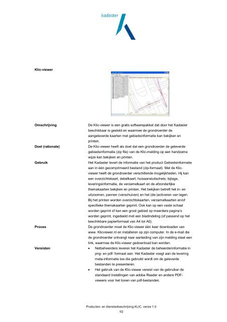 Producten en dienstenbeschrijving versie 1.0