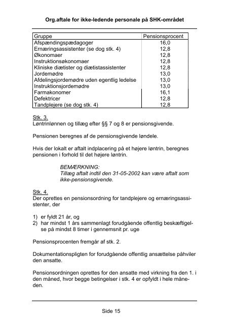 Organisationsaftale om løn- og ansættelsesvilkår for ikke-ledende ...