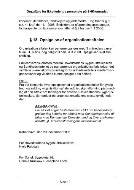 Organisationsaftale om løn- og ansættelsesvilkår for ikke-ledende ...