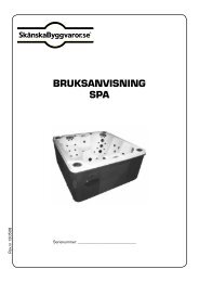 BRUKSANVISNING SPA - Skånska Byggvaror