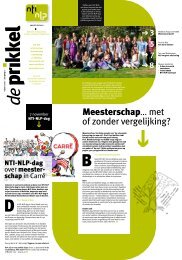 de Prikkel najaar 2009 - NTI NLP