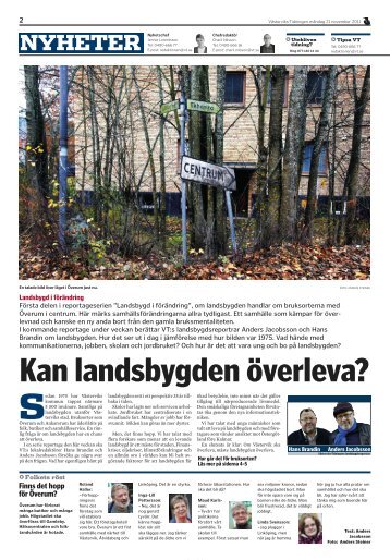 Kan landsbygden överleva? - Västerviks Tidningen