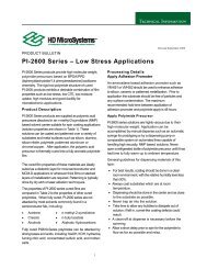 PI-2600 Series – Low Stress Applications - HD MicroSystems
