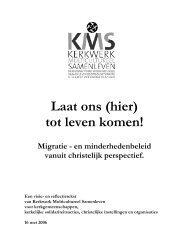 Laat ons (hier) tot leven komen! - Kerkwerk Multicultureel Samenleven