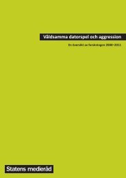 Våldsamma datorspel och aggression - Statens medieråd