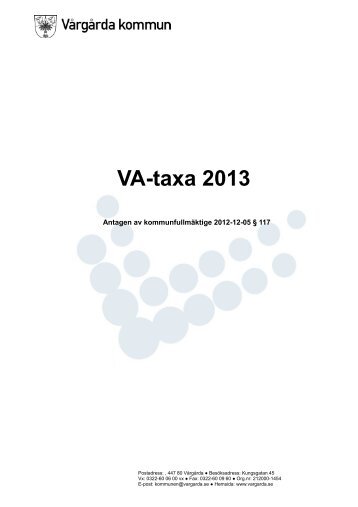 VA-taxa 2013.pdf - Vårgårda kommun