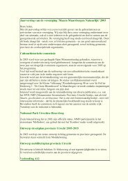 Jaarverslag van de vereniging 'Maarn Maarsbergen Natuurlijk' 2003