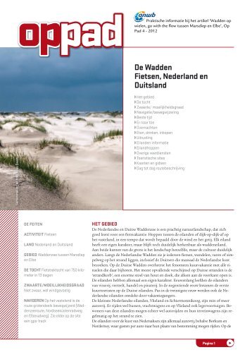 de Wadden Fietsen, Nederland en duitsland - Op Pad