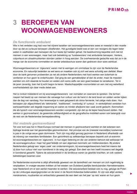 Woonwagenbewoners In Nederland PRIMO 2006 - Woonwagenwijzer