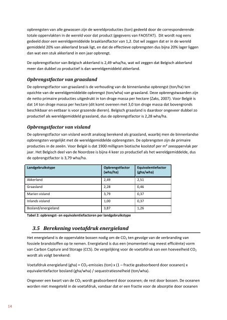 De ecologische voetafdruk van consumptie van dierlijke ... - Ecolife