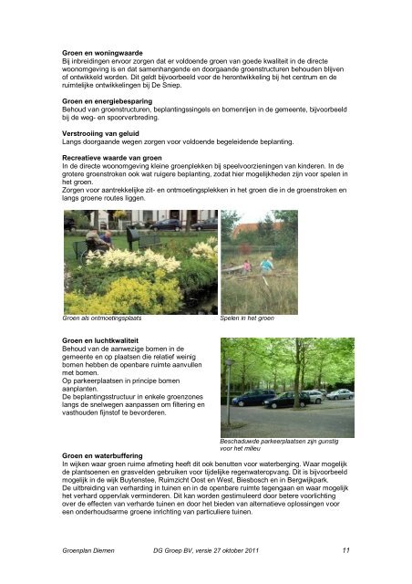 Groenplan Diemen 2011 - Gemeente Diemen