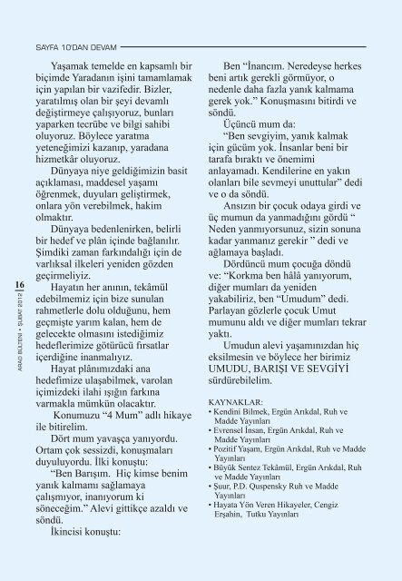 İnsanın Hedefi Nedir? - arad : : ankara ruhsal araştırmalar derneği