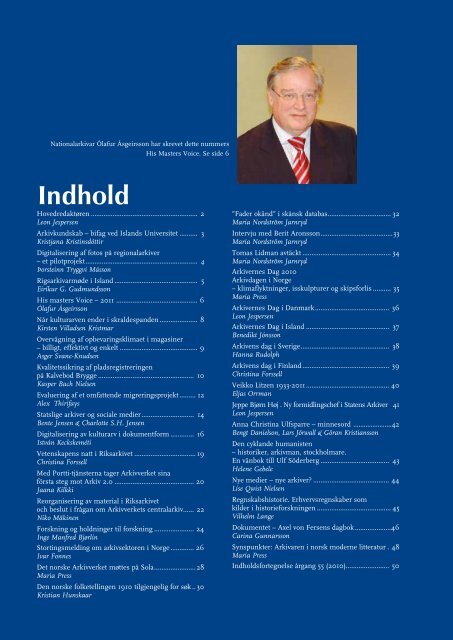 2011-1 - Nordisk Arkivnyt