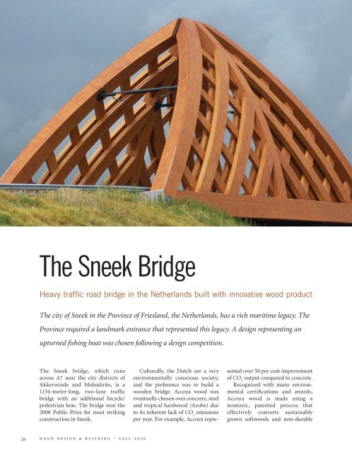 The Sneek Bridge - Wood Design & Building - Summer 2013