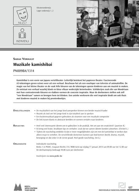 Nascholingsbrochure basisonderwijs 2013-2014 - Pedic