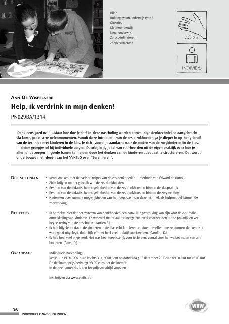 Nascholingsbrochure basisonderwijs 2013-2014 - Pedic