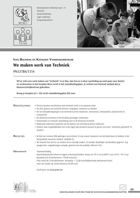 Nascholingsbrochure basisonderwijs 2013-2014 - Pedic