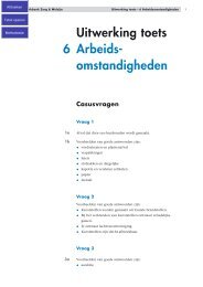 Uitwerking toets 6 Arbeids- omstandigheden - Ik zorg er wel voor