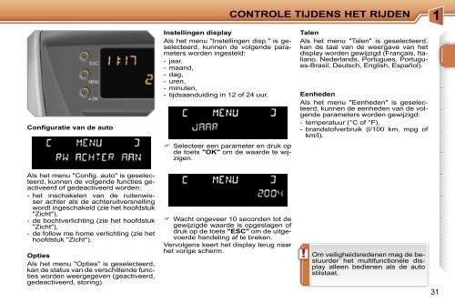 Peugeot 207 Gebruikers Handboek - peugeot207club.nl