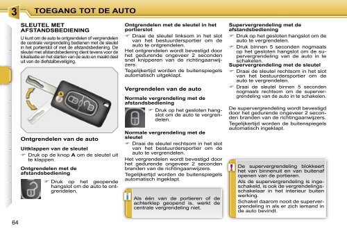 Peugeot 207 Gebruikers Handboek - peugeot207club.nl