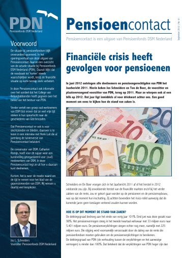 Pensioencontact nr. 61 (september 2012) - www.PDNpensioen.nl.