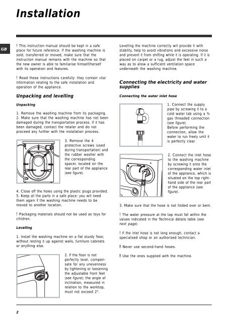 Indesit IWE 7145 S Washing Machine User Manual