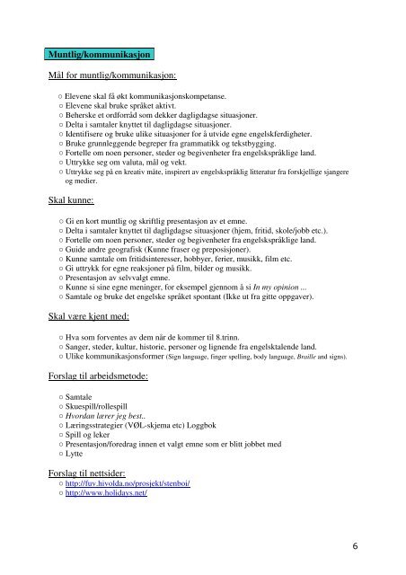 Muntlig/kommunikasjon Må