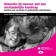 Dementie bij mensen met een verstandelijke handicap - KansPlus