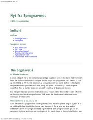 Nyt fra Sprognævnet 2002 nr. 2 - Dansk Sprognævn