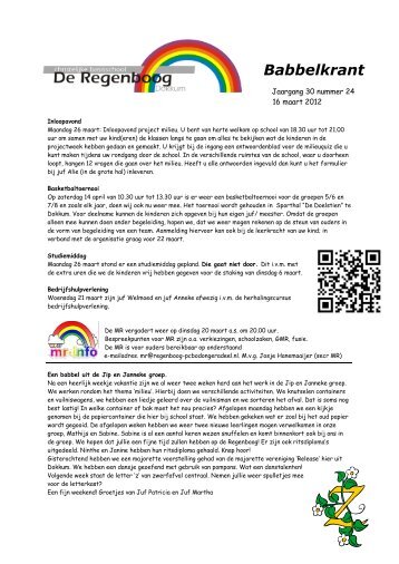 Babbelkrant - school Regenboog Dokkum