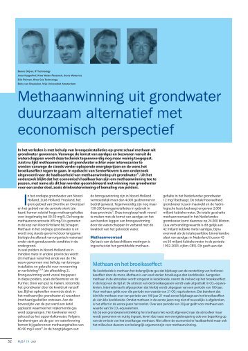 Methaanwinning uit grondwater duurzaam ... - IF Technology