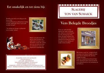 SLAGERIJ TON VAN SCHAICK Vers Belegde Broodjes - MAGIX