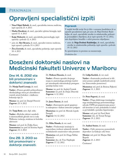 Glasilo Zdravniške Zbornice Slovenije - Zdravniška zbornica Slovenije