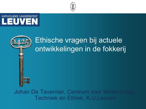 Ethische vragen bij actuele ontwikkelingen in de fokkerij