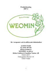 Produktkatalog 2007:2 för terapeuter och kvalificerade hälsobutiker ...