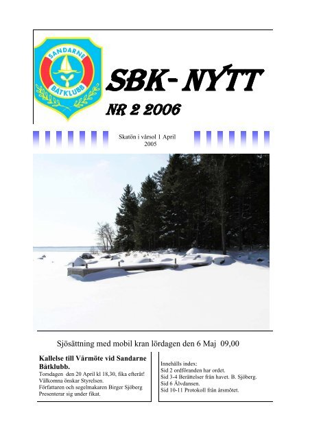 SBK-Nytt 2006.Nr.2 - Sandarne båtklubb